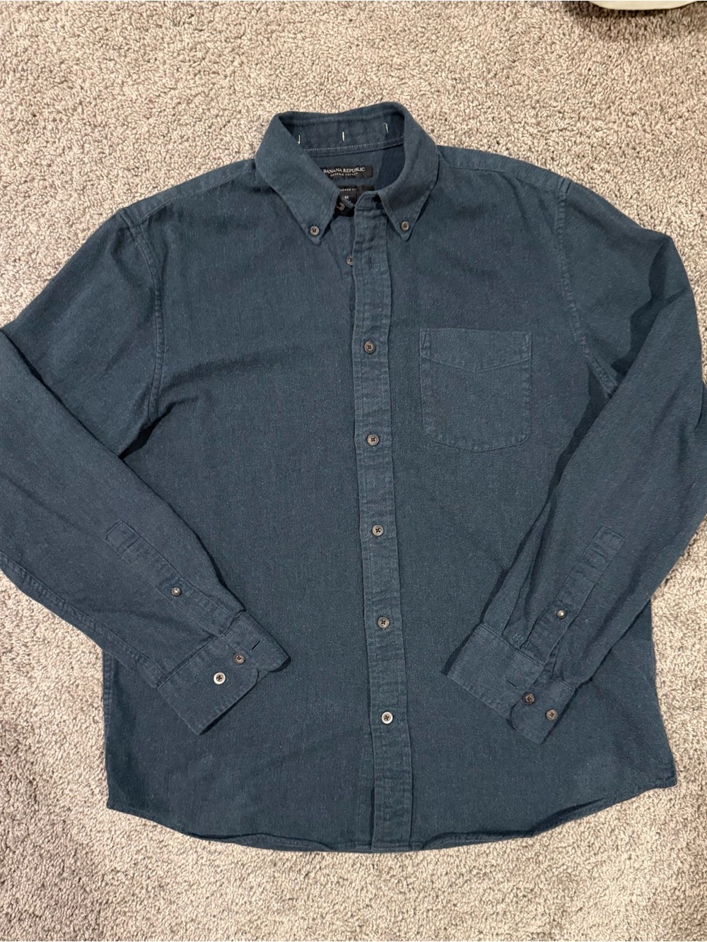 Banana Republic Men's Button-Down Shirt - Dark Teal